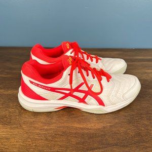 Asics Women's Gel-Dedicate Shoes Red White